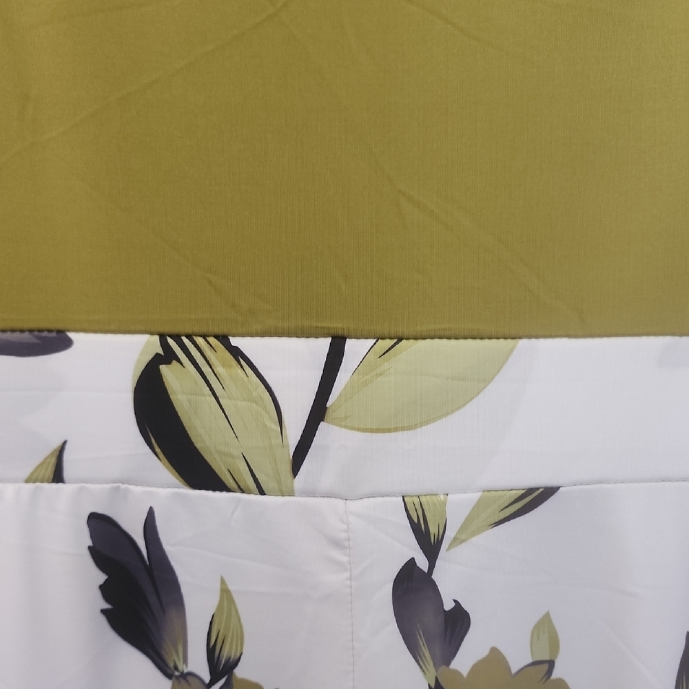 SHEIN Olive and White Floral Midi Dress - Picture 7 of 11